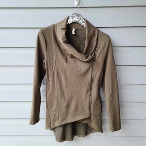 Olive Knit Moto Jacket
